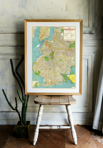 Plakat - Karte Brooklyn