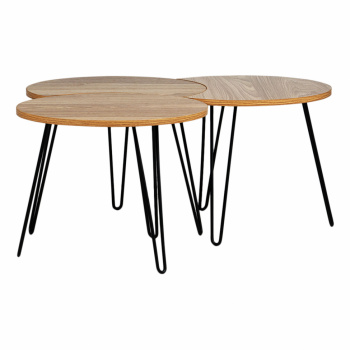 Tischset aus Holz - Metall / Holz