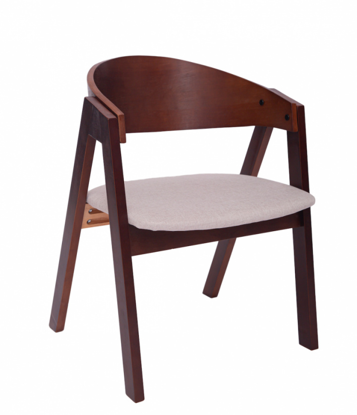 Stuhl \'Voss\' - Walnuss/Grau in der Gruppe Möbel / Stühle und Polstermöbel / Stühle bei Reforma (WS-ND006-walnut-grey)