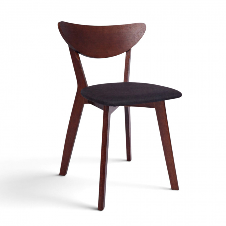Stuhl \'Sirdal\' - Walnuss/Dunkelgrau in der Gruppe Möbel / Stühle und Polstermöbel / Stühle bei Reforma (WS-ND010-walnut-darkgrey)