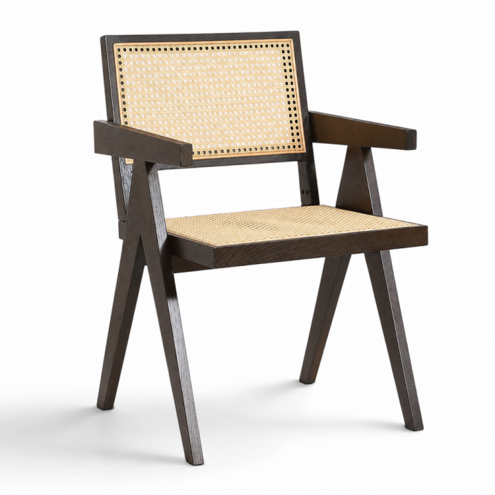 Sessel \'Jean\' – Eiche/Beige in der Gruppe Möbel / Stühle und Polstermöbel / Stühle bei Reforma (WS-RT01-walnut)