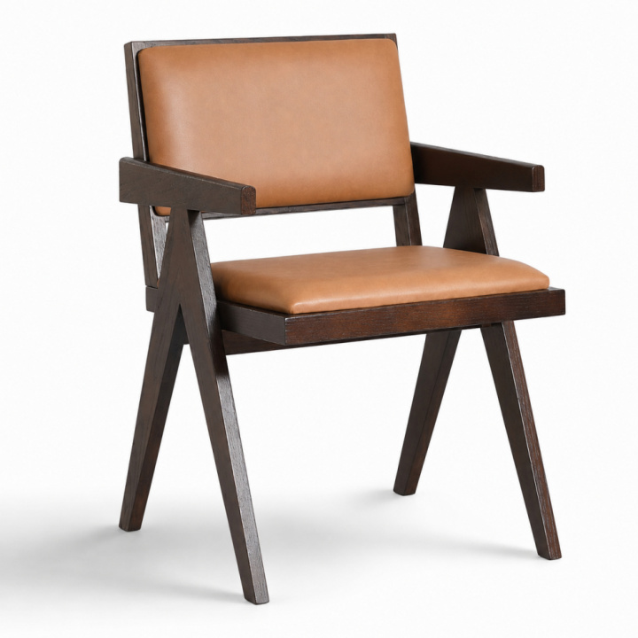Stuhl \'Milo\' - Walnuss/Grau in der Gruppe Möbel / Stühle und Polstermöbel / Stühle bei Reforma (WS-RT02-walnut)