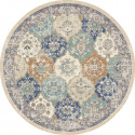 Runder Teppich \'Bohemia\' 160cm - Blau/Mehrfarbig