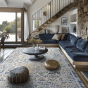 Wilton-Teppich \'Denizli\' 130x190cm - Blau