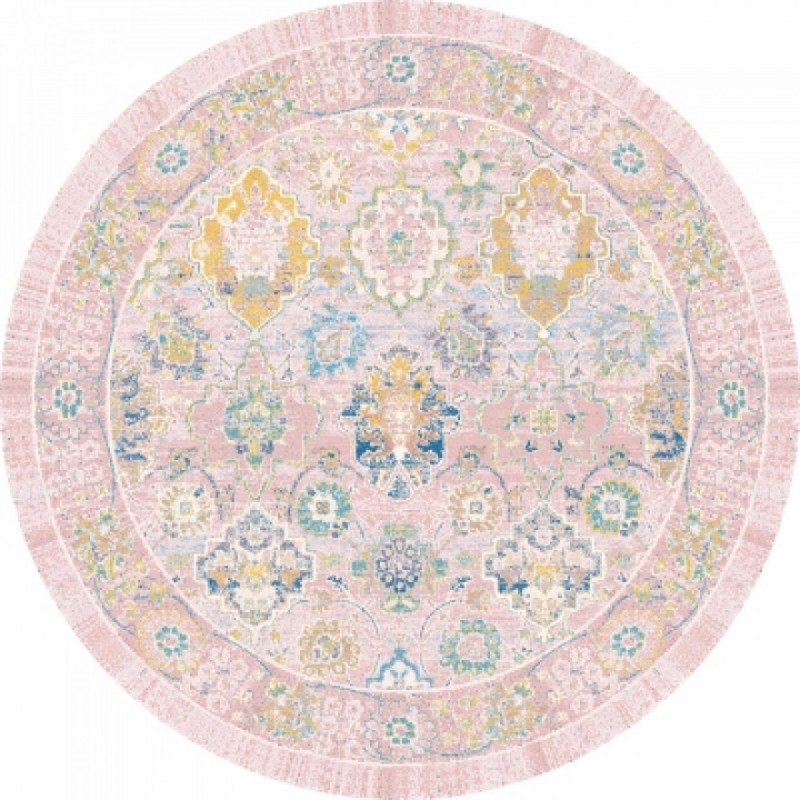 Runder Teppich \'Magnolia\' 160cm - Rosa in der Gruppe Einrichtung / Teppiche / Gewebte Teppiche bei Reforma (X10116597)