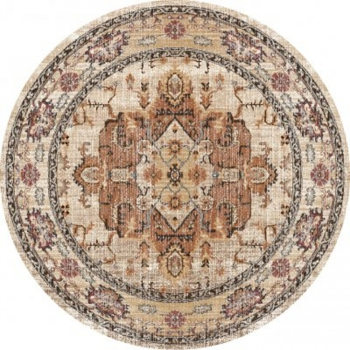 Runder Teppich \'Siliana\' 200cm - Beige in der Gruppe Einrichtung / Teppiche / Gewebte Teppiche bei Reforma (X10116726)