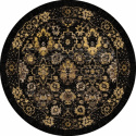 Runder Teppich \'Fernana\' 160cm – Schwarz/Gold