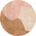 Runder Teppich \'Lazio\' 120cm - Beige/Rosa