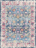 Wilton-Teppich \'Bouhjar\' 280x280cm – Blau/Rosa/Mehrfarbig