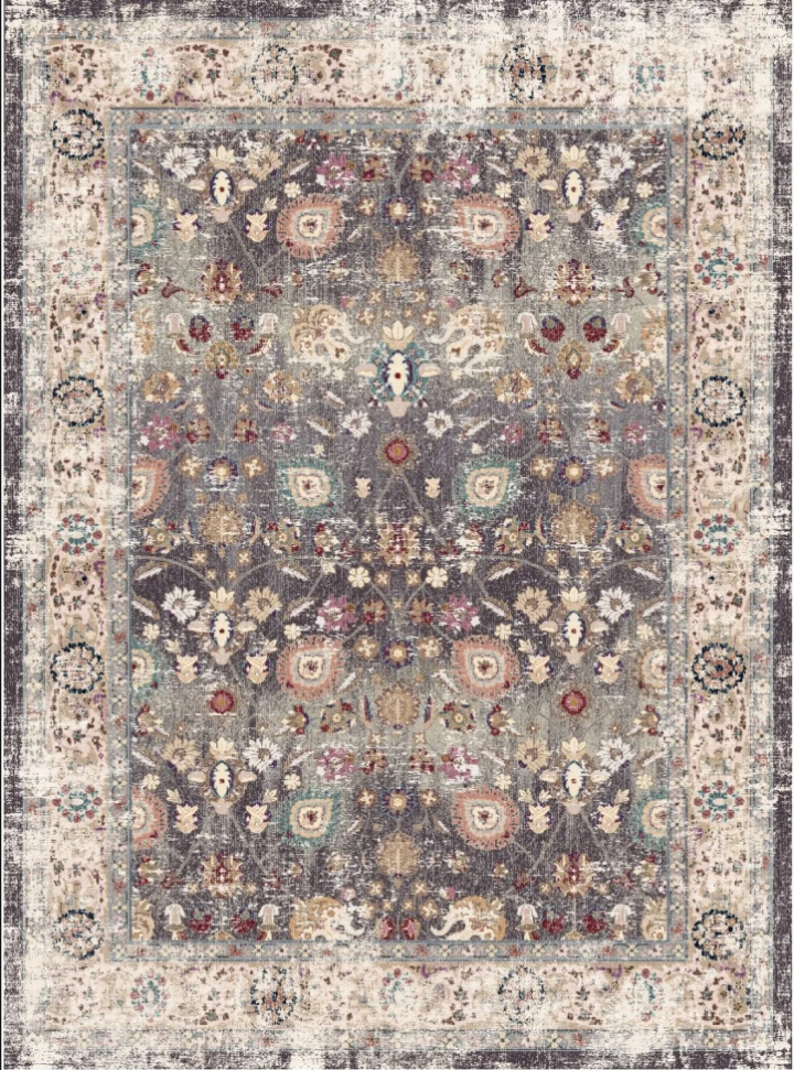 Wilton-Teppich \'Bouhjar\' 240x340cm – Grau/Mehrfarbig in der Gruppe Einrichtung / Teppiche / Gewebte Teppiche bei Reforma (X10116929)