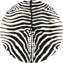 Runder Teppich \'Zebra\' 290cm - Schwarz/Weiß