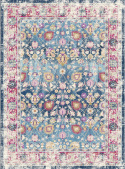 Wilton-Teppich \'Bouhjar\' 400x600cm – Blau/Rosa/Mehrfarbig