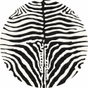 Runder Teppich \'Zebra\' 200cm - Schwarz/Weiß