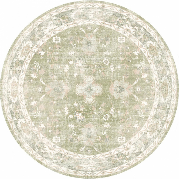 Runder Teppich \'Gombalia\' 240cm - Hellgrün in der Gruppe Einrichtung / Teppiche / Gewebte Teppiche bei Reforma (X10118059)