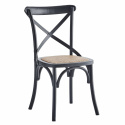 Esszimmerstuhl \'Rattan\' - Schwarz