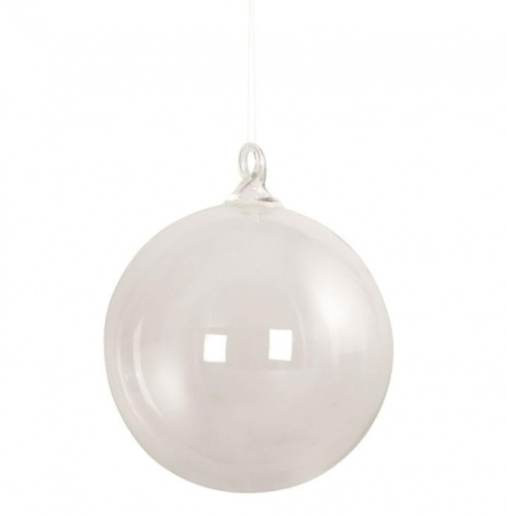 Glaskugel \'Schneeball\' - Transparent in der Gruppe Einrichtung / Dekoration / Weihnachtsdekorationen bei Reforma (be0801_box)
