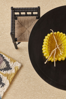 Eckstuhl 'Robbin' - Schwarz / Seegras