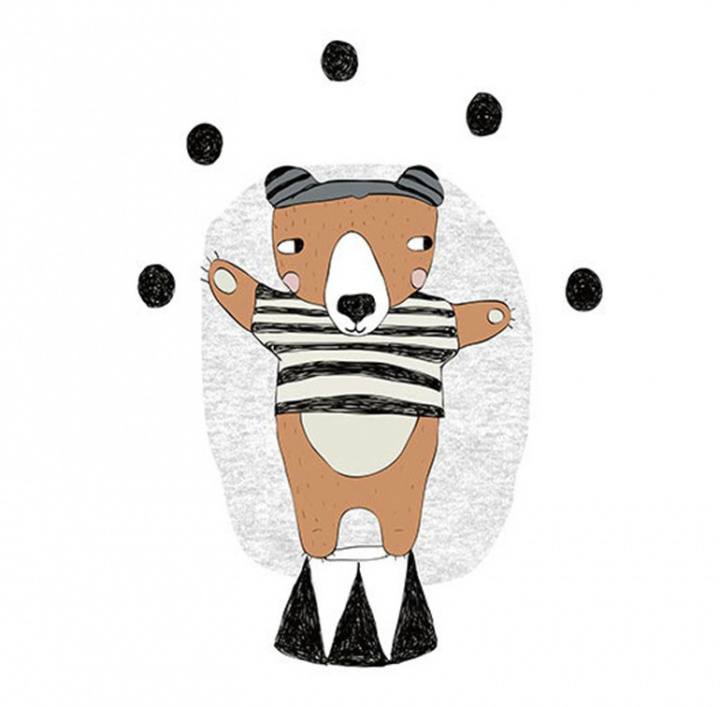 Leinwandplakat - Bär im Zirkus