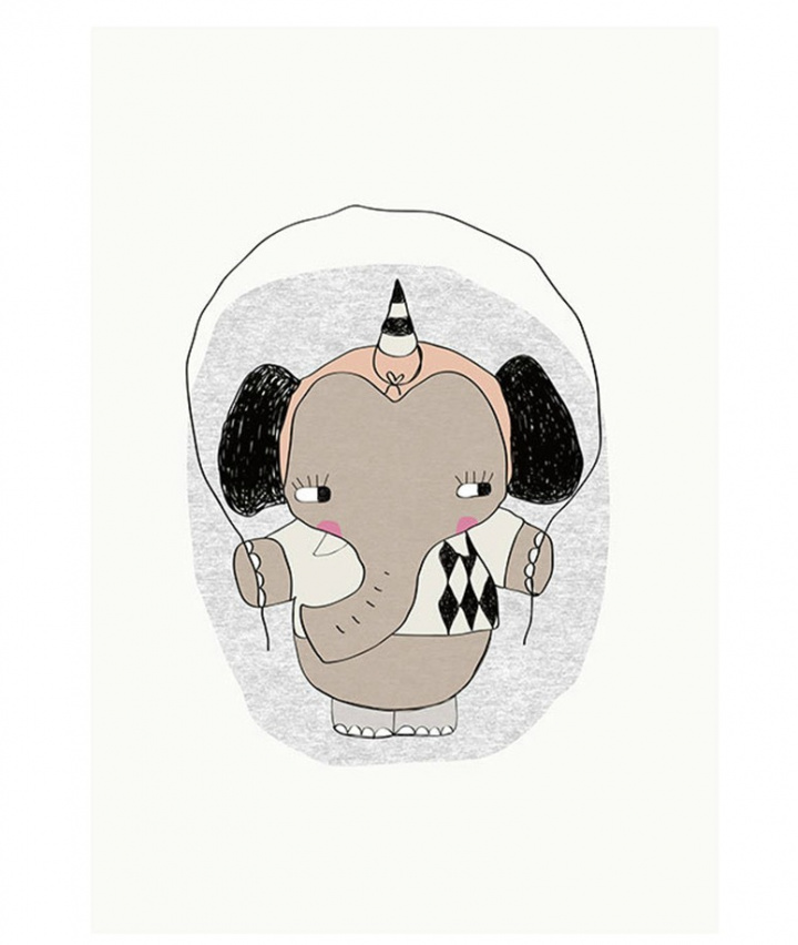 Leinwandplakat - Elefant auf einer Party