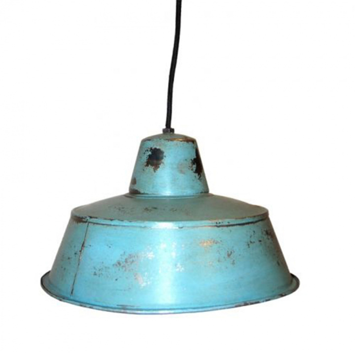 Werkslampe Vintage - Patina Trkis