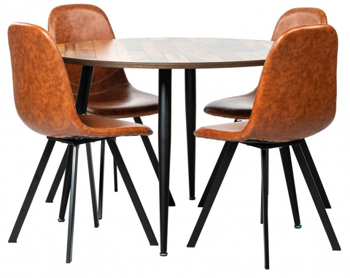 Essgruppe 'Runt Carrie' - 1 Tisch & 4 Stühle