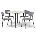 Essgruppe \'Runt Kungsholmen\' - 1 Tisch & 4 Stühle