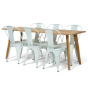 Essensgruppe \'Nordic Montmartre\' 1 Tisch & 6 Stühle