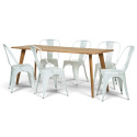 Essensgruppe \'Nordic Montmartre\' 1 Tisch & 6 Stühle