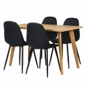  Essgruppe \'Nordic Shape\' - 1 Tisch & 4 Stühle