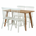 Essensgruppe \'Nordic Elsa\' - 1 Tisch & 4 Stühle