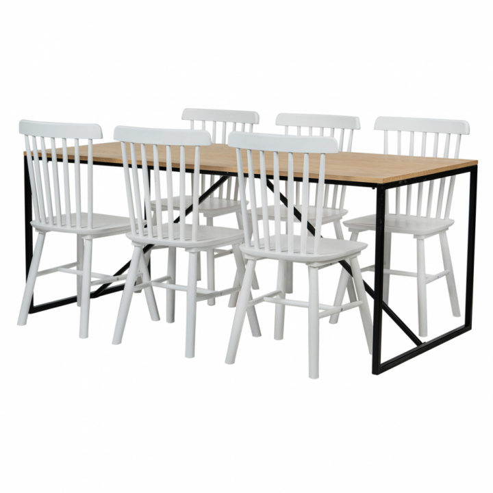  Essgruppe \'Vega Elsa\' - 1 Tisch & 6 Stühle in der Gruppe Möbel / Tische / Esstisch bei Reforma (matgrupp51)