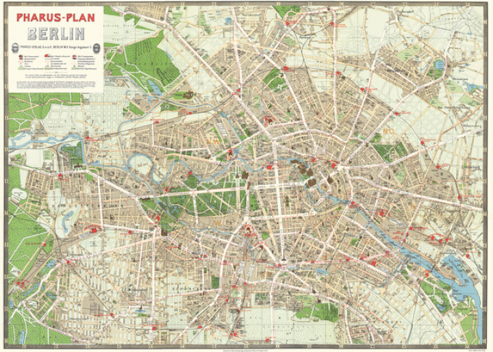 Plakat - Karte von Berlin