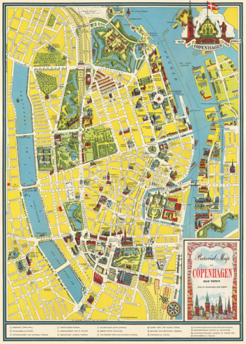 Plakat - Karte von Kopenhagen